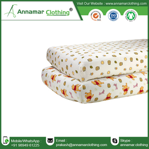 Sábana de cuna de algodón de punto de jersey orgánico 100% para bebé con logotipo de etiqueta privada y embalaje para sábana de mini cuna sábana de muselina - Product Image 5