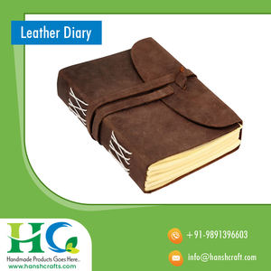 Vintage Leather Diary Handmade Paper <b>Notebook</b> with Metal Lock (6X4-inch, Brown) - Product Image 2