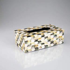 Caja de pañuelos de nácar para encimera, servilletero moderno, Decoración de mesa y accesorios con materiales naturales, caja de pañuelos - Product Image 4