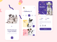 Top Notch E-Commerce Pet Shop App Meilleure conception d'application de soins mobiles pour animaux de compagnie pour la version Internet
