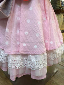 Baby Girl pink Frock with <b>Purse</b> New Dot Printed Fancy Party Wear Frock - Product Image 5