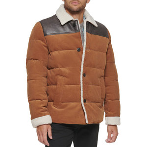 Factory Wholesale Men's Puffer Jackets <b>Quilted</b> Stand Collar Bubble Jacket in Plain Dyed Polyester Lightweight Breathable Winter - Product Image 1