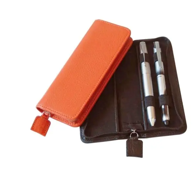 Étui de rangement en cuir pour stylo à crayon, porte-stylo fontaine/étui de rangement pour stylos, cadeau de société