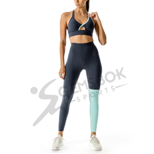 New Arrival Colour <b>Block</b> Women Leggings High Quality Wholesale Custom Women Gym Workout Fitness Seamless Leggings - Product Image 6