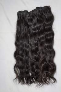 Raw Natural Wavy Weft Bundles 100% Mink Temple Raw Virgin Customized Hair <b>Wigs</b> and Ponytails 120 grams <b>Clip</b> In Set Free - Product Image 4