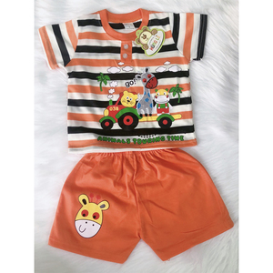 Ensemble de vêtements d'été de qualité supérieure pour garçons, vêtements à rayures bon marché pour bébés garçons - Product Image 1