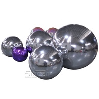 1m 40 "Plafond Décor Mer Argent Gonflable Disco Ball Miroir Noël Miroir Sphère Ballon