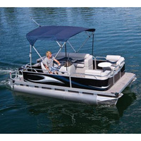 Kinocean Ecocampor 2024, mini-bateau ponton hybride de 16 pieds, petit bateau en aluminium pas cher, nouveaux pontons à vendre