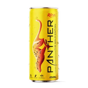 Supplier Super Drink 250ml Canned Panther Energy Drink Original flavor Custom Logo Energy Private Label natural Power drink