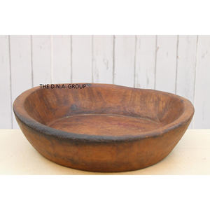 Cuenco de Madera Antiguo para Decoración, Artículo Decorativo de Madera para Decoración del Hogar, Cuenco de Madera Vintage - Product Image 1