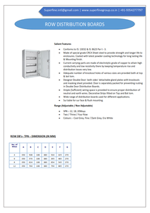 Top Selling Reve 4-Way MCB Vertical Distribution Boards Steel and Plastic VDE Deco <b>Switches</b> - Product Image 4