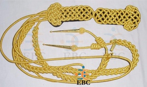 Bạc Vàng Dây Aiguillette Với Vai <span class=keywords><strong>Knot</strong></span>/Kim Loại Hợp Kim Mẹo Châu Âu Vai Dây Đồng Phục Phụ Kiện - Product Image 6