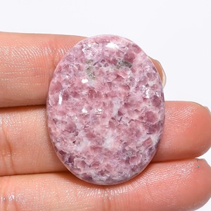 Vente en gros de cabochons de lépidolite naturelle de 44 carats, achat en ligne de perles de pierre de taille libre au meilleur prix - Product Image 3