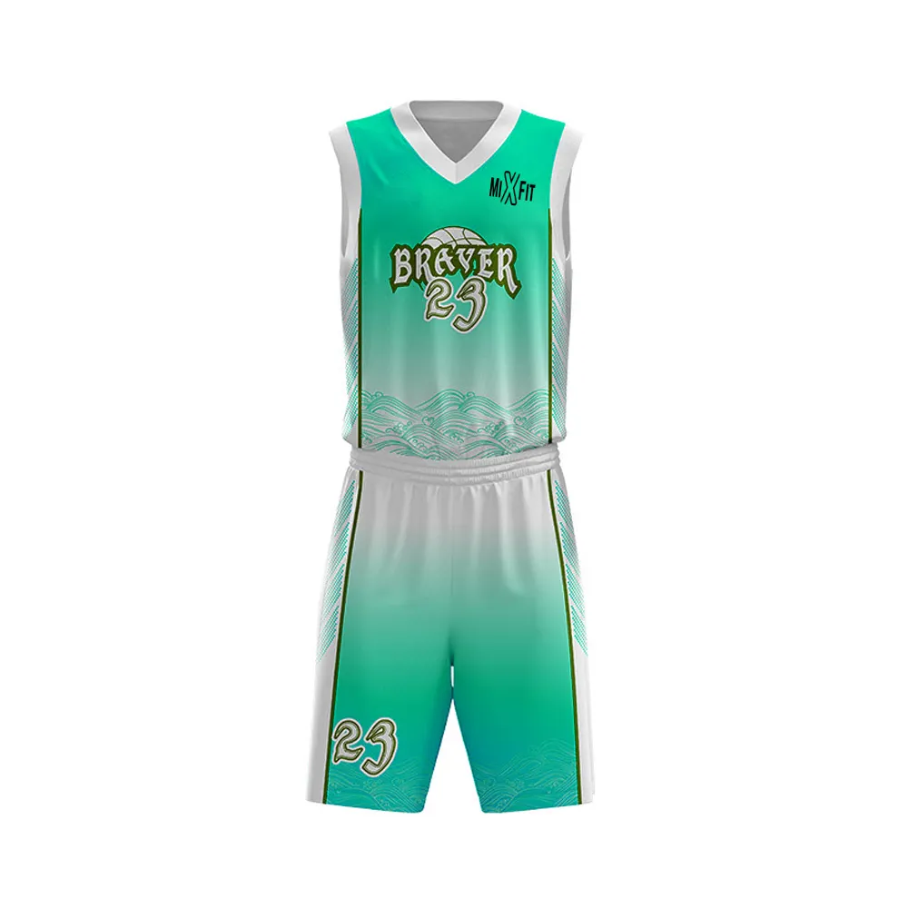 Pas cher 100% Polyester Tissus Haute Qualité Logo USA Pour Hommes Sublimé Réversible Basketball Uniforme Maillots Ensemble