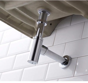 ND020 Competitive Price Basin Drainer Use Waste Bottle <strong>Trap</strong>, Brass <strong>P</strong> <strong>Trap</strong> Bathroom Siphon Plumbing Siphon Tubular - Product Image 4