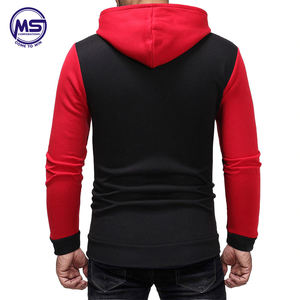 Sudadera con Capucha Negra y Roja con Cremallera de Moda de Calidad Única para Hombre, Diseño Personalizado al por Mayor - Product Image 2