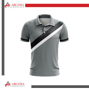 Chemise de golf tricotée en polyester/coton de haute qualité Sublimation d'impression numérique complète pour t-shirt polo - Product Image 5