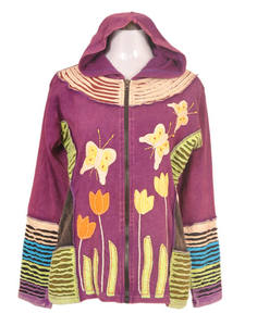 Papillon fleur PATCH travail bohème dames sweat à capuche CSWJ 374 - Product Image 1