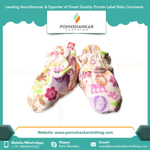 Baby <b>Booties</b> Wholesale Factory Price Cotton Baby <b>Booties</b> With Custom Logo - Product Image 6