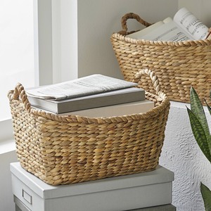 Set of Woven Water <b>Hyacinth</b> <b>Baskets</b> Organizer Storage for Kitchen Use for Home or Office Use From Vietnam Manufacturer - Product Image 2