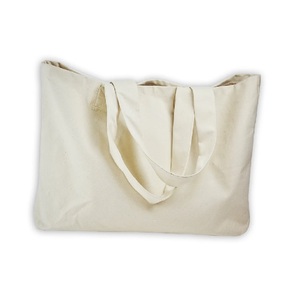 Sac à main en toile écologique simple réutilisable 100% coton biologique avec certificat Gots Sac à main pour femmes de couleur pure écologique avec emballage à l'avant - Product Image 1