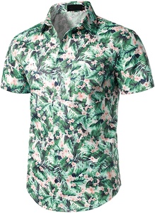 Conjunto de ropa de verano para hombre, camisetas de media manga con botones, pantalones cortos de algodón, tela transpirable, 2 piezas - Product Image 2