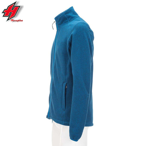 Veste polaire personnalisée Softshell à fermeture éclair intégrale pour hommes de haute qualité à manches longues rabattues sur pied avec fermeture à glissière patchwork en toile pour l'hiver - Product Image 3