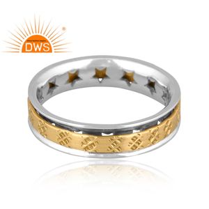 Anillo Giratorio Unisex de Plata de Ley Fina, Diseño Artesanal, Fabricante de Joyería Hecha a Mano - Product Image 3