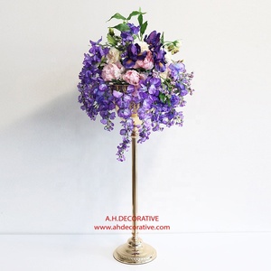 Centro de Mesa de Alta Calidad con Base Dorada y Florero para Decoración del Hogar y Hoteles, Venta Directa - Product Image 3