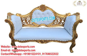 Diván de cuero blanco de lujo para boda, nuevo sofá de estilo italiano para recepción de boda, elegante, para escenario - Product Image 3