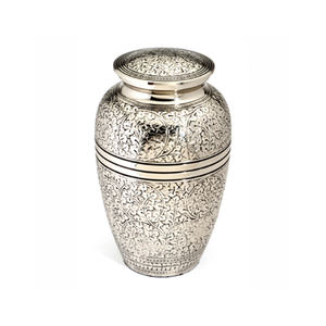 โกศออกแบบพิเศษพร้อมโกศโลหะเงินคุณภาพสูงดีไซน์สำหรับการเผาศพและการออกแบบทาสี - Product Image 1