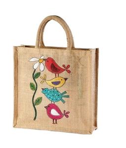 Sac fourre-tout indien personnalisable poignée en corde dernière qualité sac à provisions en jute blanc uni fermeture à glissière pour stockage utilisation d'épicerie - Product Image 5