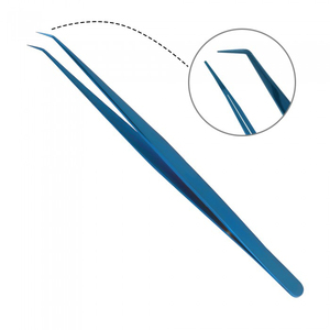 Diamond Grip Plasma Blue Eyelash Tweezers Eyelash Tweezers Display Stand Diamond Lash Tweezers Eco-Friendly - Product Image 5