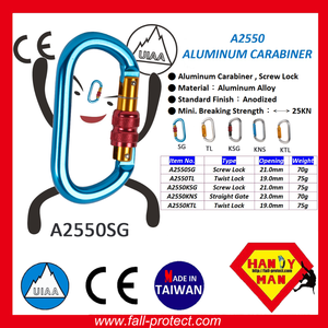 O Shaped Climbing Aluminum Carabiner with CE & UIAA Certified - Product Image 4