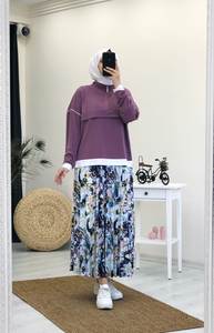 New Season <b>Women</b> TWO PIECE SET Islamic Clothing Abaya <b>Kaftan</b> Wool Turkish Quality - Product Image 3