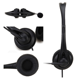 Tai nghe chụp tai giá rẻ WH7 sản xuất tại nhà máy, có dây, jack 3.5mm, tích hợp micro, dùng cho văn phòng - Product Image 5