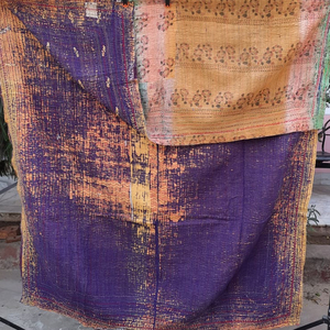 Wholesale Vintage Kantha Throw With Handmade Embroidery & Patch Work Design Dhurries & Home Furnishing Garments Redesign Gudari - Product Image 4