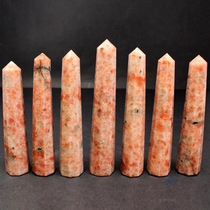 Torre de obelisco pulida Victory Sunstone al por mayor para la curación de la fuerza de voluntad amor romántico energía éxito manifestación Decoración - Product Image 1