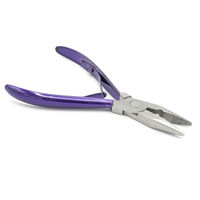 Kit d'outils professionnels de pose de perles pour extensions capillaires en acier inoxydable de haute qualité, 4 pièces, avec étui en cuir pour perruques à dentelle