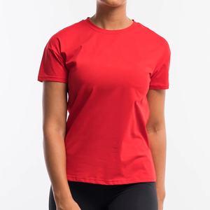Camiseta ligera con Logo impreso para mujer, camiseta lisa básica para mujer - Product Image 2