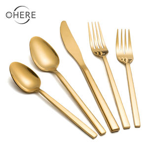Vaisselle Palace vintage unique, couverts de <span class=keywords><strong>fantaisie</strong></span> pour café d'hôtel, <span class=keywords><strong>couteau</strong></span> et fourchette à dessert en acier inoxydable, couverts en or, vaisselle - Product Image 4