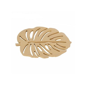 Sous-verre en bois de dernière conception Sous-verre en forme de feuille de taille personnalisée de qualité supérieure du fabricant en Inde - Product Image 1