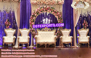 Indian Royal Mandap <b>Chair</b> Set for Weddings Gujrati Wedding Wooden Mandap <b>Chairs</b> Manufacturer Wedding Decoration Australia Events - Product Image 3