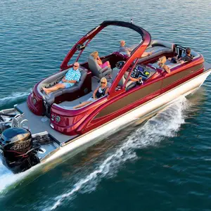 KinOcean Stylish 24ft Luxury Aluminum Pontoon Boat for Party