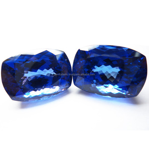 Piedra Preciosa Suelta de Tanzanita Azul Rectangular de 5X4MM, Forma de Pera Ovalada, Corte Facetado, Tanzanita de Alta Calidad, GEMFORTE INC - Product Image 6