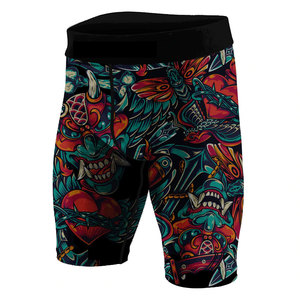 Shorts de combat MMA noirs personnalisés, compression serrée pour hommes adultes, vêtements d'arts martiaux, polyester/coton, imprimé par sublimation - Product Image 2