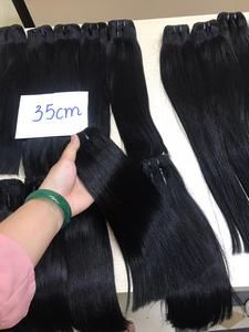 Extensions de cheveux malaisiens naturels vierges noirs, chevelures lisses, cuticules alignées, sur trame, bonne qualité - Product Image 5