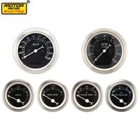 85Mm 52Mm Dial Hitam Elektrik Jarum Putih, Pengukur Klasik MPH untuk Otomotif