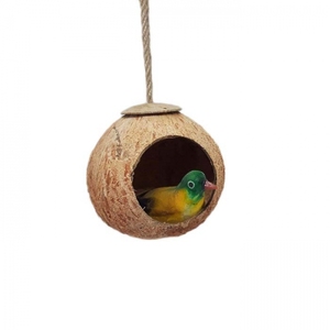 Filets à oiseaux suspendus d'extérieur, fait à la main, écologique en coquille de noix de coco, livraison gratuite - Product Image 1