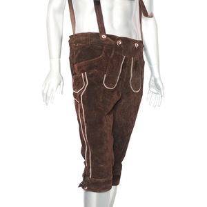 <b>Brown</b> Color Deer Skin Made Customized Lederhosen <b>Shorts</b> With Customized <b>Shorts</b> With OEM ODM Service - Product Image 4